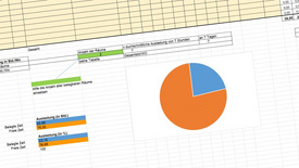 Screenshot einer Exceldatei, die ein Tortendiagramm zeigt
