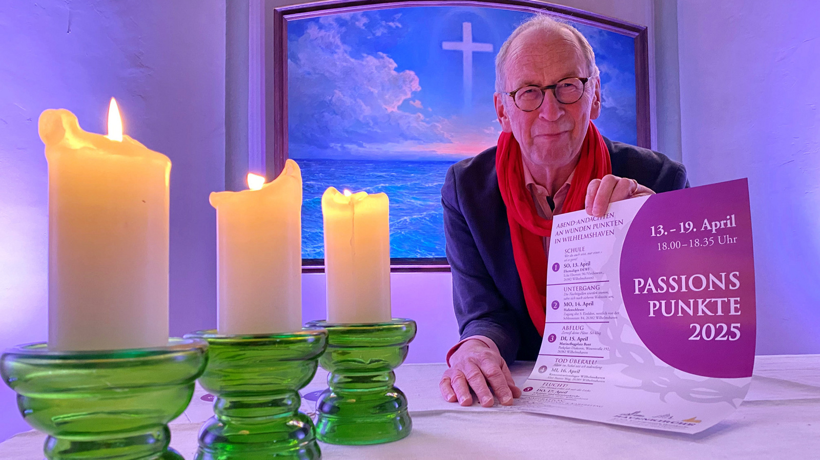 Zum 25. Mal finden wieder die Passionspunkte in Wilhelmshaven statt, berichtet Pastor Frank Morgenstern.