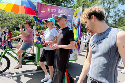 Mit dabei das Lastenfahrrad des Kirchenkreises Oldenburg Stadt