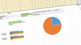 Screenshot einer Exceldatei, die ein Tortendiagramm zeigt