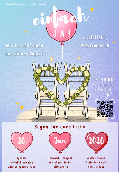In Elsfleth ist am 26.06.2026 Platz für alle leisen, großen und mutigen Ja-Worte, die gesagt werden wollen.