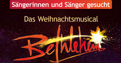 Für das Weihnachtsmusical "Bethlehem" am 13. Dezember 2026 in der EWE Arena werden bis zu 1.000 Sängerinnen und Sängern der Region gesucht.