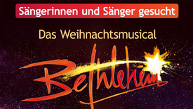 Für das Weihnachtsmusical "Bethlehem" am 13. Dezember 2026 in der EWE Arena werden bis zu 1.000 Sängerinnen und Sängern der Region gesucht.