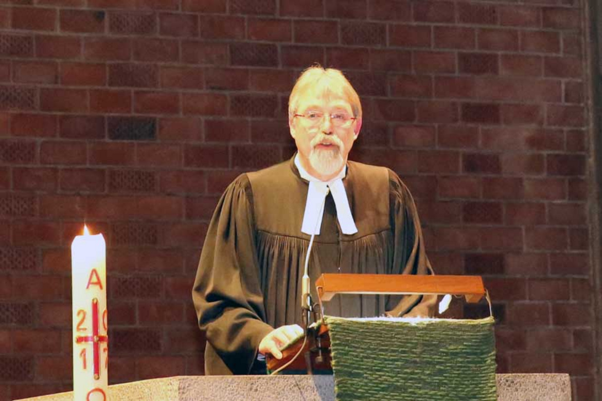 Die Predigt im Gottesdienst in der St.-Johannes-Kirche in Oldenburg-Kreyenbrück hielt Pfarrer Kai Wessels aus Fedderwardergroden, Vizepräsident der oldenburgischen Synode.