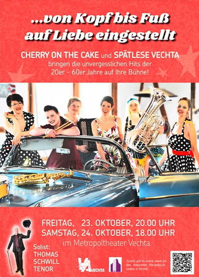Plakat zu den Auftritten am 23. und 24. Oktober im Metropol Theater in Vechta