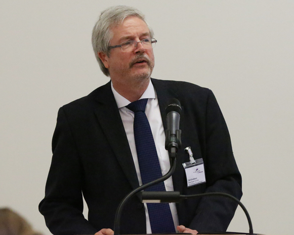 Pfarrrer Olaf Grobleben, Vorsitzender der Arbeitsgruppe zu Flüchtlingsfragen