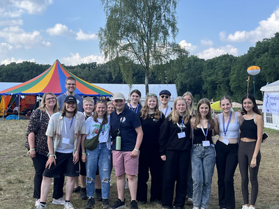 Teilnehmende am Landesjugendcamp der Landeskirche Hannovers 2024