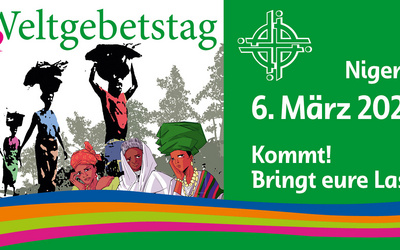Bild zum Weltgebetstag 2026 mit dem Titel „Rest for the Weary“ von der Künstlerin Gift Amarachi Ottah