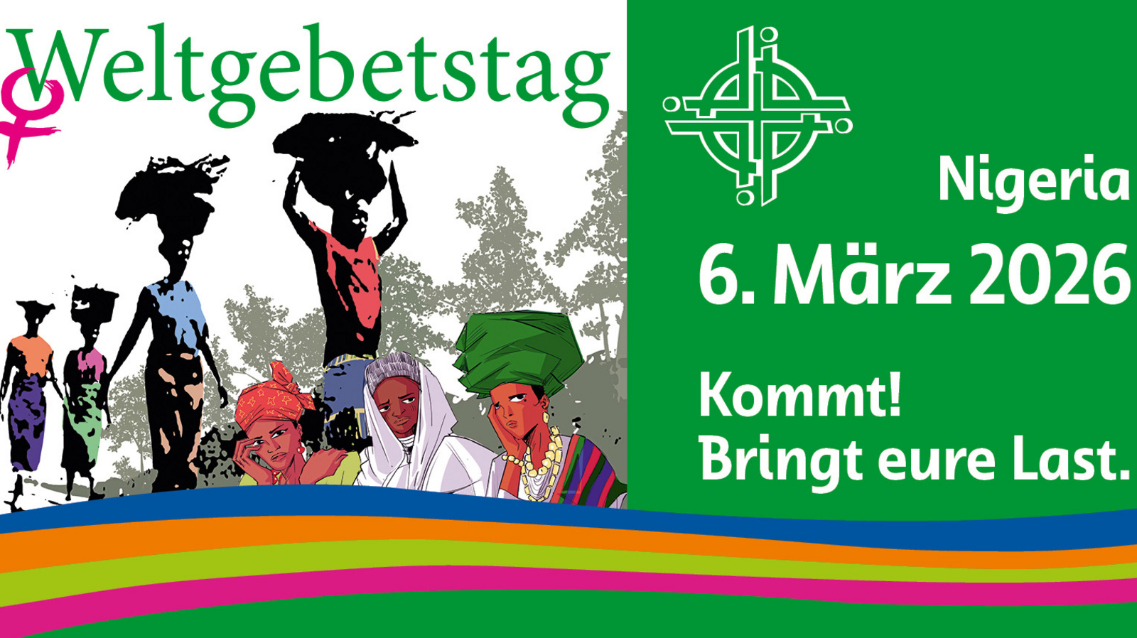 Bild zum Weltgebetstag 2026 mit dem Titel „Rest for the Weary“ von der Künstlerin Gift Amarachi Ottah