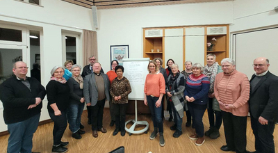 Pfarrgemeinderat mit Visitationsteam und Kirchenrat in Lindern präsentieren ihre Ergebnisse.