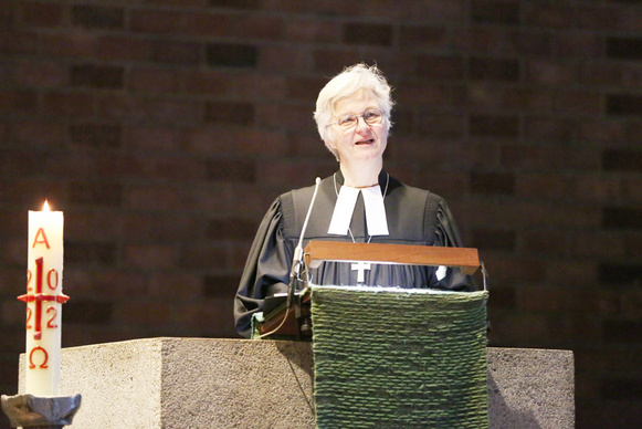 Oberkirchenrätin Gudrun Mawick predigte in der St.-Johannes-Kirche in Oldenburg-Kreyenbrück im Einführungsgottesdienst.